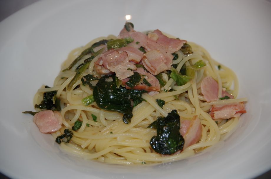 ベーコンとほうれん草