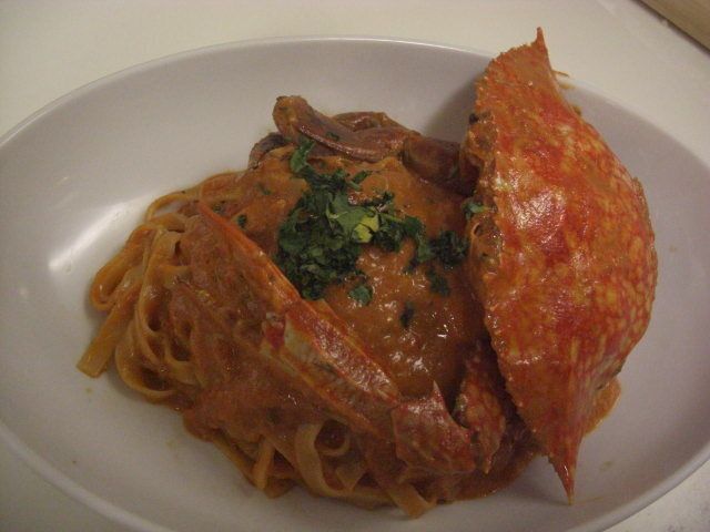 渡り蟹のタリアテッレ