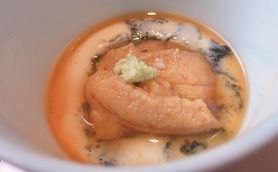 【蒸し雲丹と焼き海苔茶碗蒸し】 