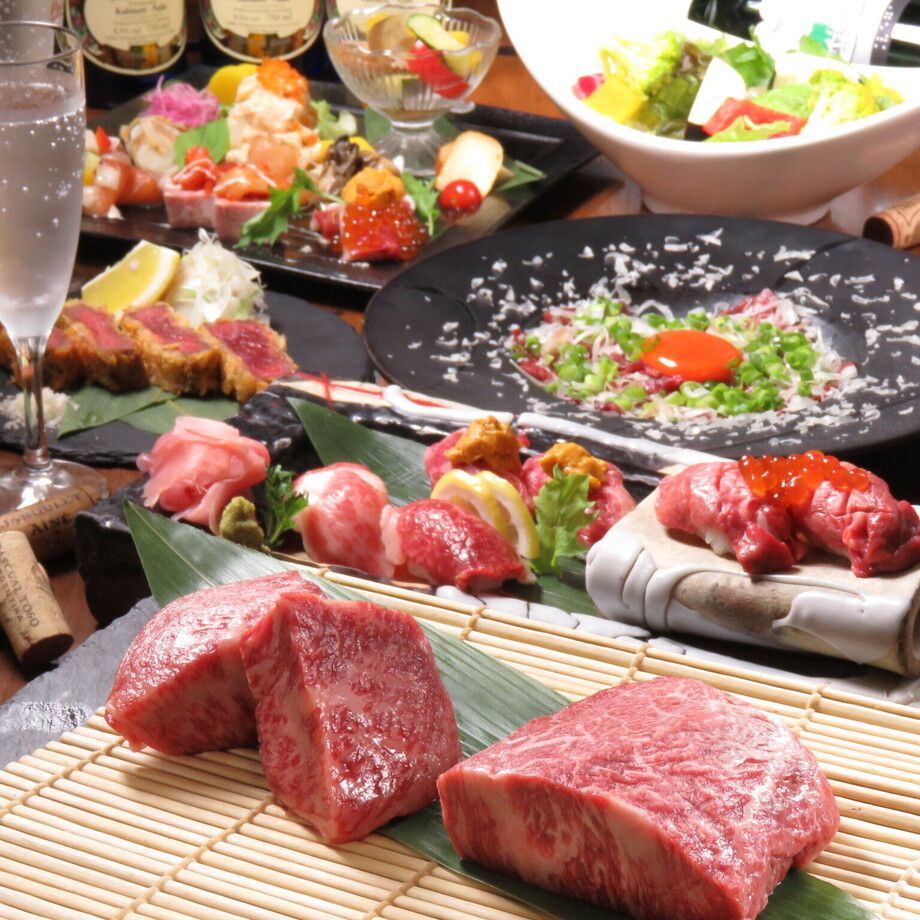 【贅沢ペアコース！デート・記念日に◎】A4ランク厳選和牛付き全8品2時間飲み放題付♪ペアで10000円 （2名様で10000円）