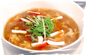 酸味と辛みの汁そば