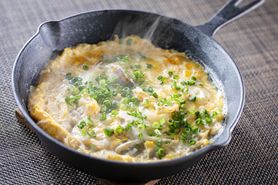 ホタテの玉子とじ