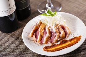  鴨ロースのネギ味噌ステーキ