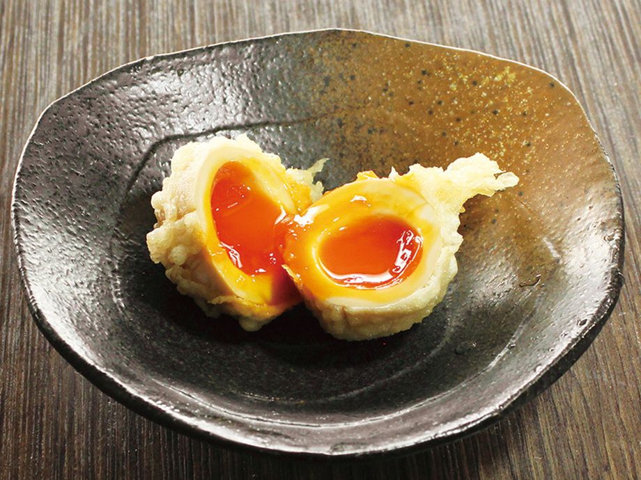 半熟煮玉子天（180円）