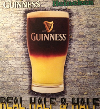 リアルハーフ＆ハーフ（ﾊｲﾈｹﾝ生＆ｷﾞﾈｽ生）（1100円）