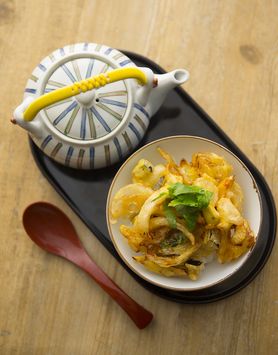 季節やさいのかき揚げ茶漬け