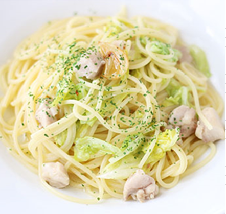 鶏とキャベツの和風ペペロンチーノ（800円）