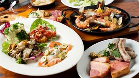 【8月限定プラン】飲み放題付き、有頭海老のパエリアも含むお料理16種、お料理もドリンクも時間も充実！ＲＩＳＥでの飲み会にピッタリのスタンダードコース！