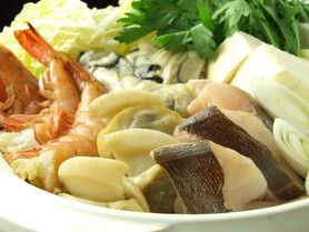 【冬季限定】北海道産・天然ぶりしゃぶしゃぶ鍋と甲斐地鶏もも肉かしわ天麩羅コース