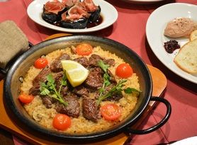 牛ステーキのパエリア