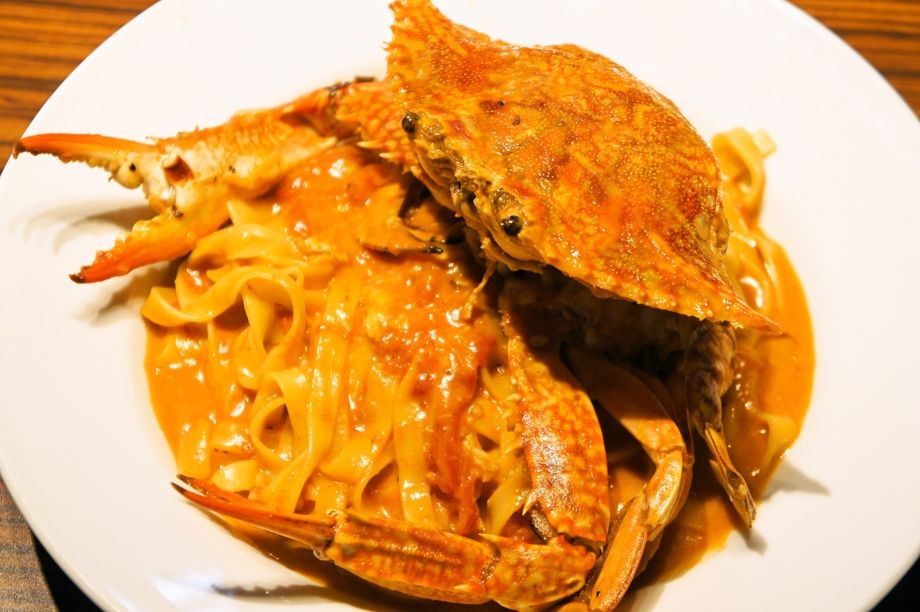 渡り蟹のトマトクリームソース