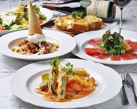 【リピーター人気NO.1】夏限定カジュアルプラン｜牛すじ肉のラグー ポルチーニスパゲティや鮪のカルパッチョなど全5品＋飲み放題2500円で4980円（税込）