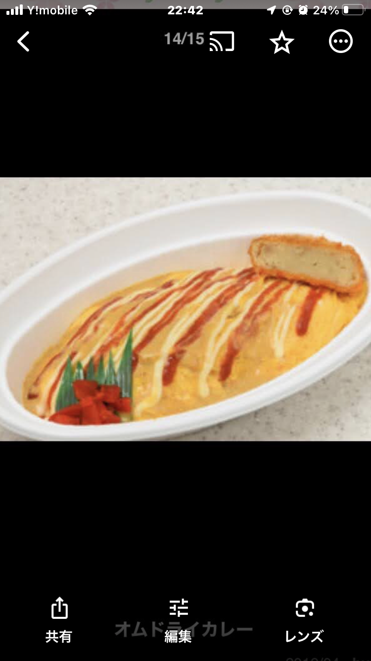 お山のオムドライカレー(又はデミオムドライカレー)（500）