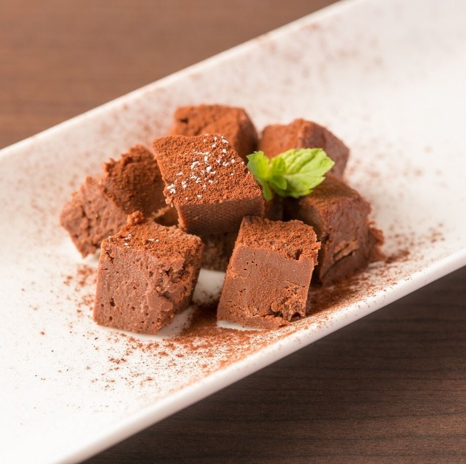 ウィスキーを練りこんだ自家製生チョコレート