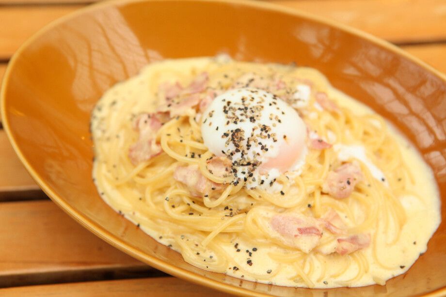 北海道パンチェッタのカルボナーラ