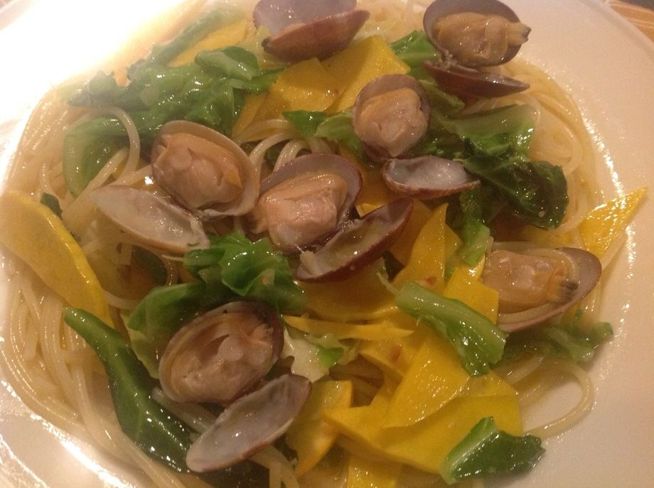 ランチパスタ　アサリと季節の野菜（650円）