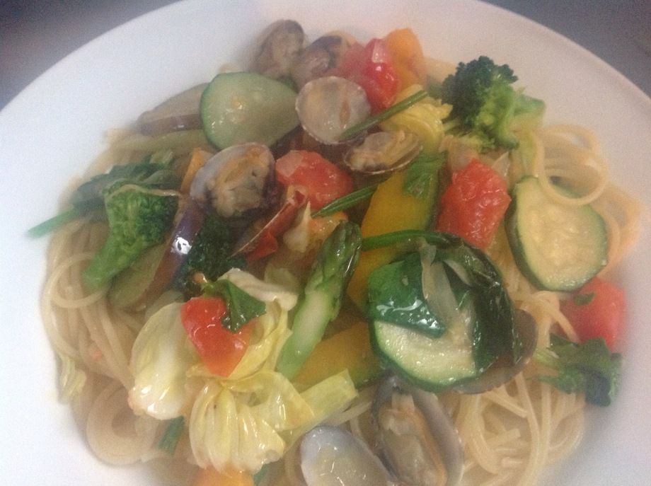 季節の野菜パスタ　ランチ（６５０円）