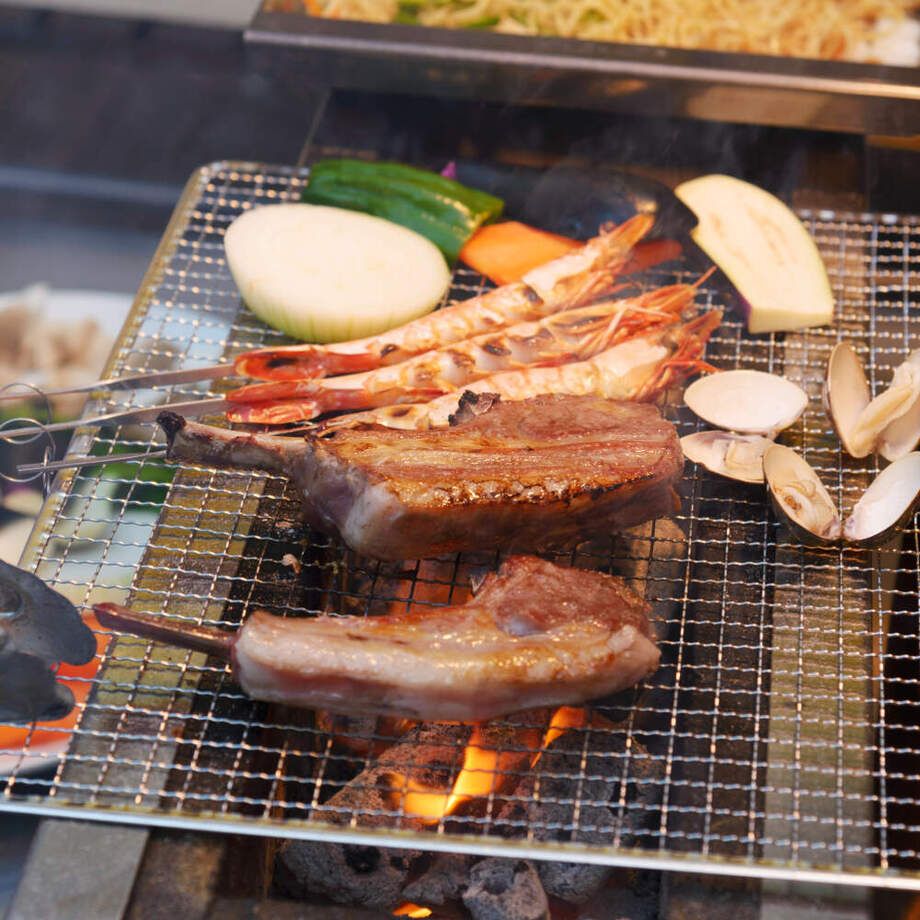  【BBQプランA】牛ハラミや三元豚串、焼きそばなど豪快BBQ