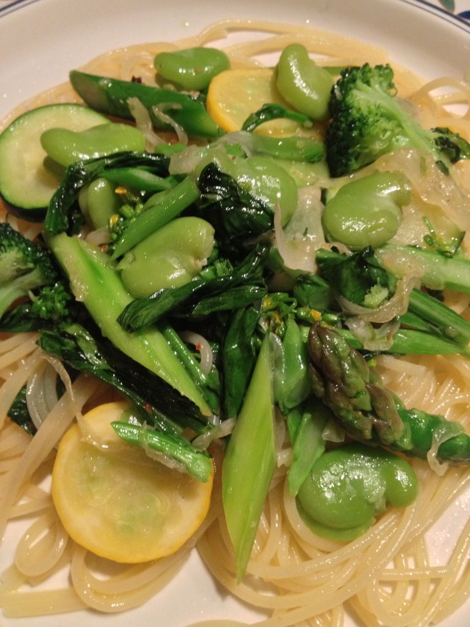 ソラマメとアスパラと菜の花（６５０円）