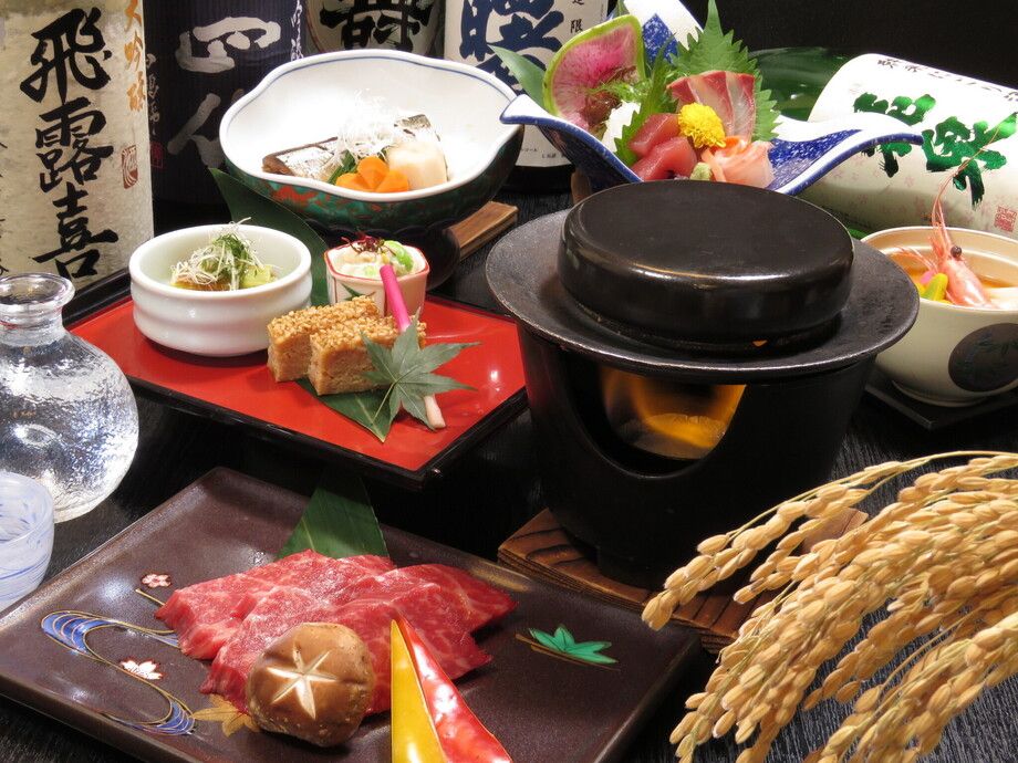 味覚会席コース（5000円(２時間半飲み放題付き、税込)）