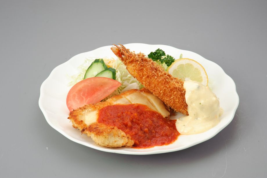 選べるペアメニュー【エビフライ＆チキンチーズカツ】（税込１０５０円）