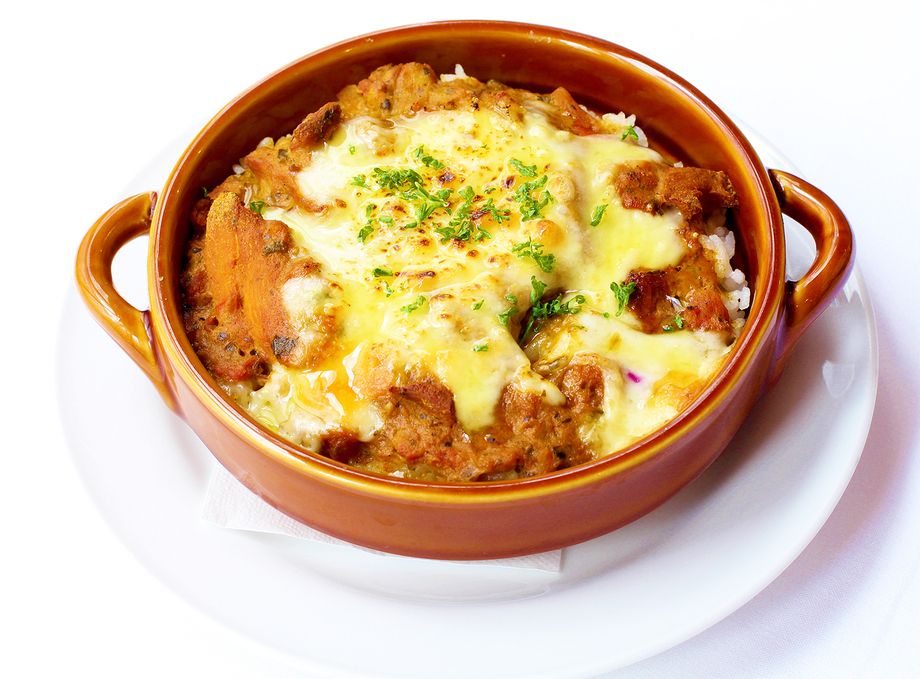 季節のワイルドハーブとチキンの焼きカレー