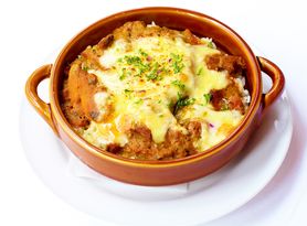 季節のワイルドハーブとチキンの焼きカレー