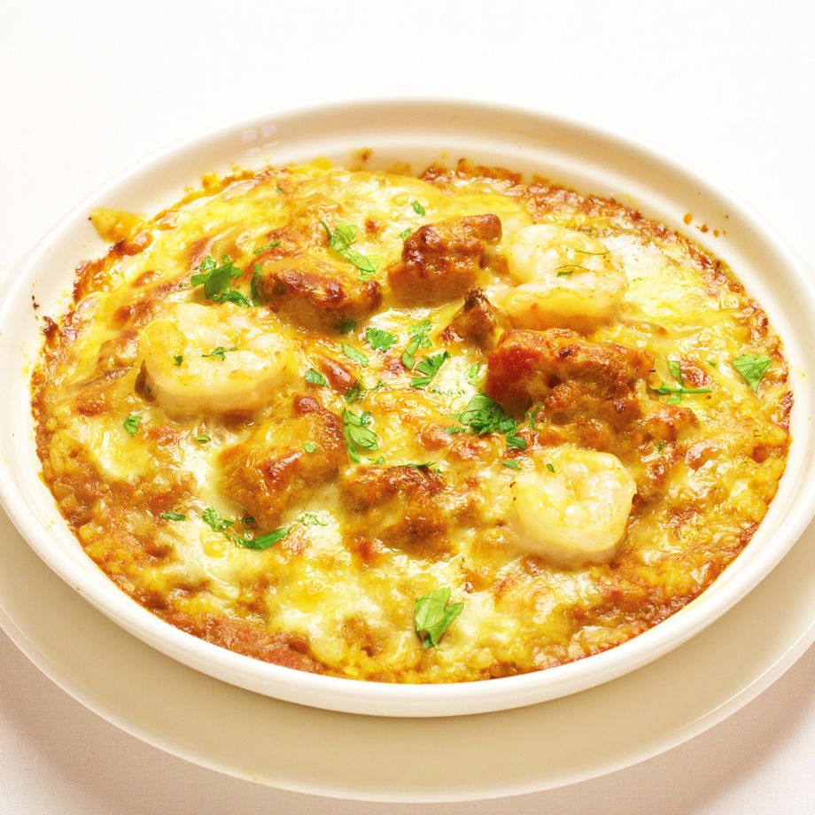 海老とチキンの焼きカレー