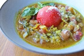 大木式ソーセージのミネストローネ