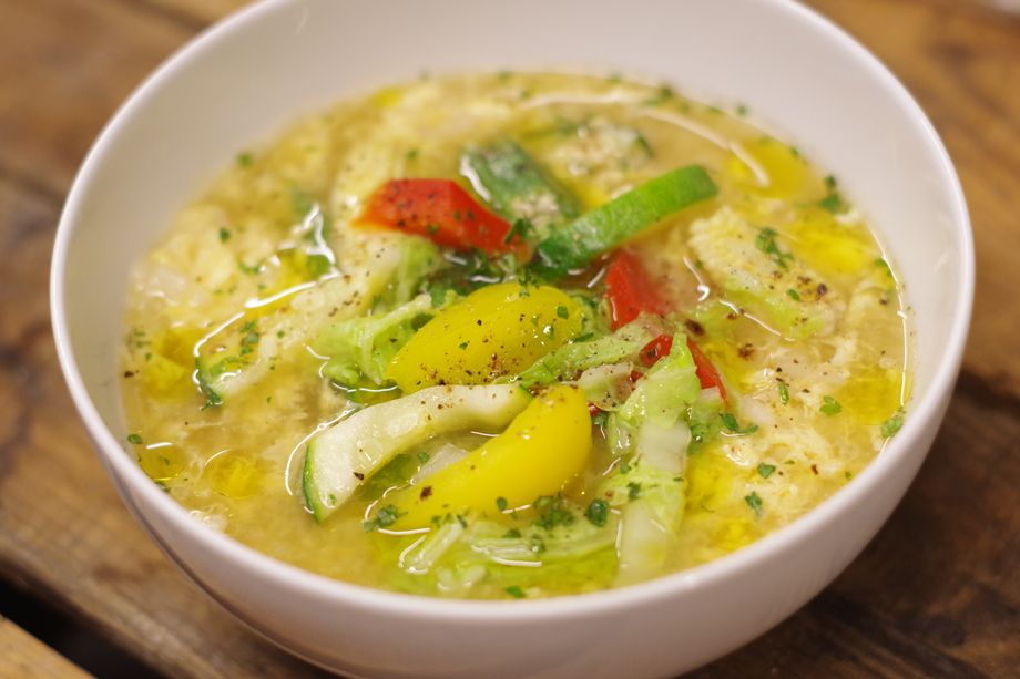 有機野菜の卵スープ