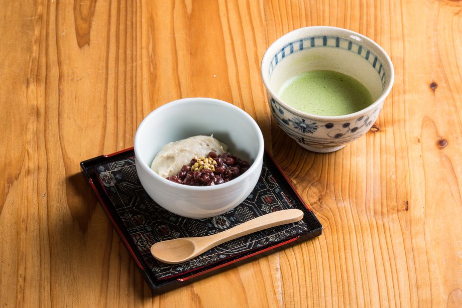 そばがきぜんざいセット（950円）