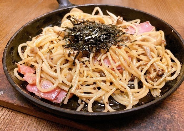 きのことベーコンの和風パスタ