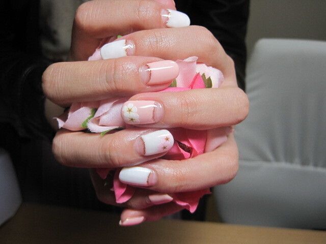 逆フレンチ（ラメライン込み）