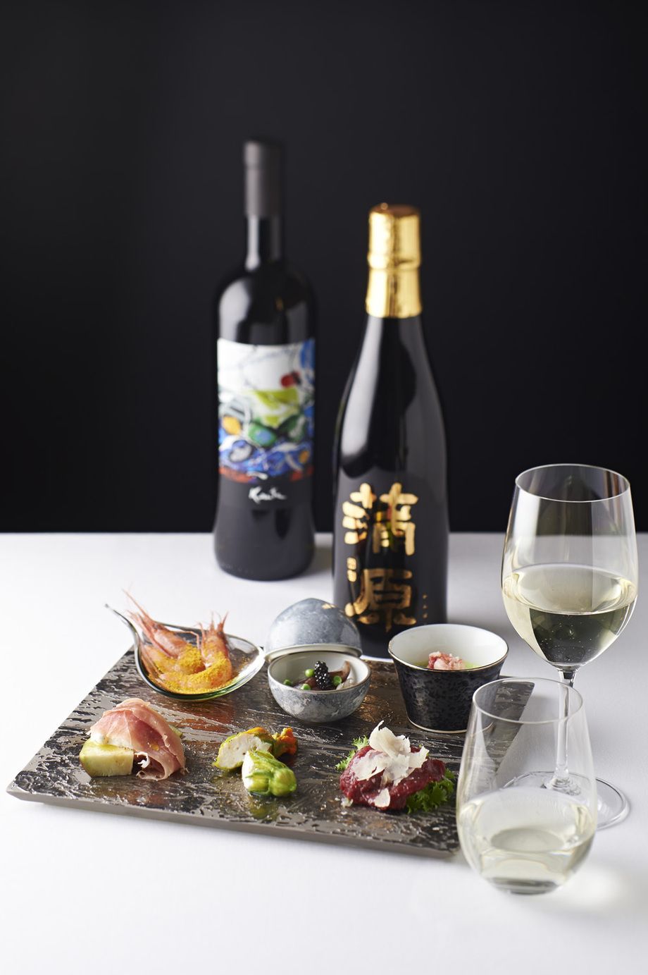 接待貸切コース お料理８品との ワインペアリング（６杯） （５～６名様まで）（132000円(税込・サ別)）