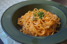 ウニのトマトクリームリングイネ