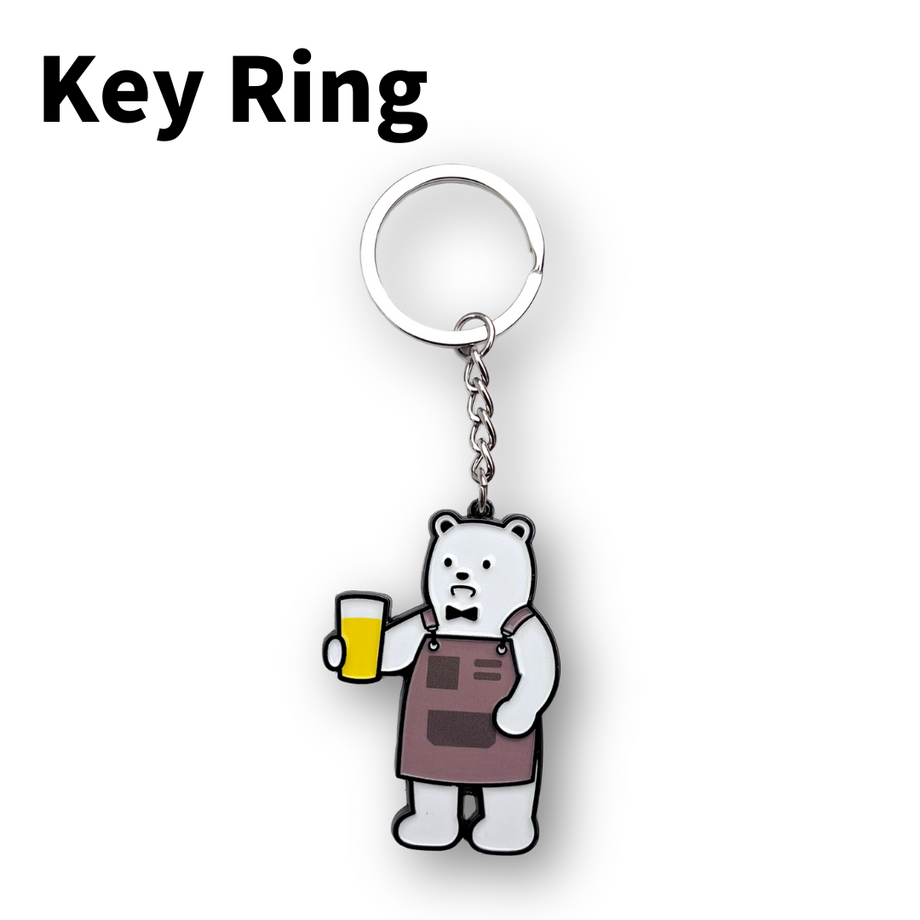 ビアっくまキーホルダー～エプロン～