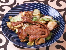 ラムバラ味噌炒め