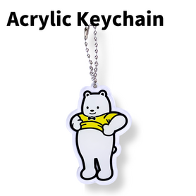 アクリルキーホルダー～ぽんぽんビアっくま～
