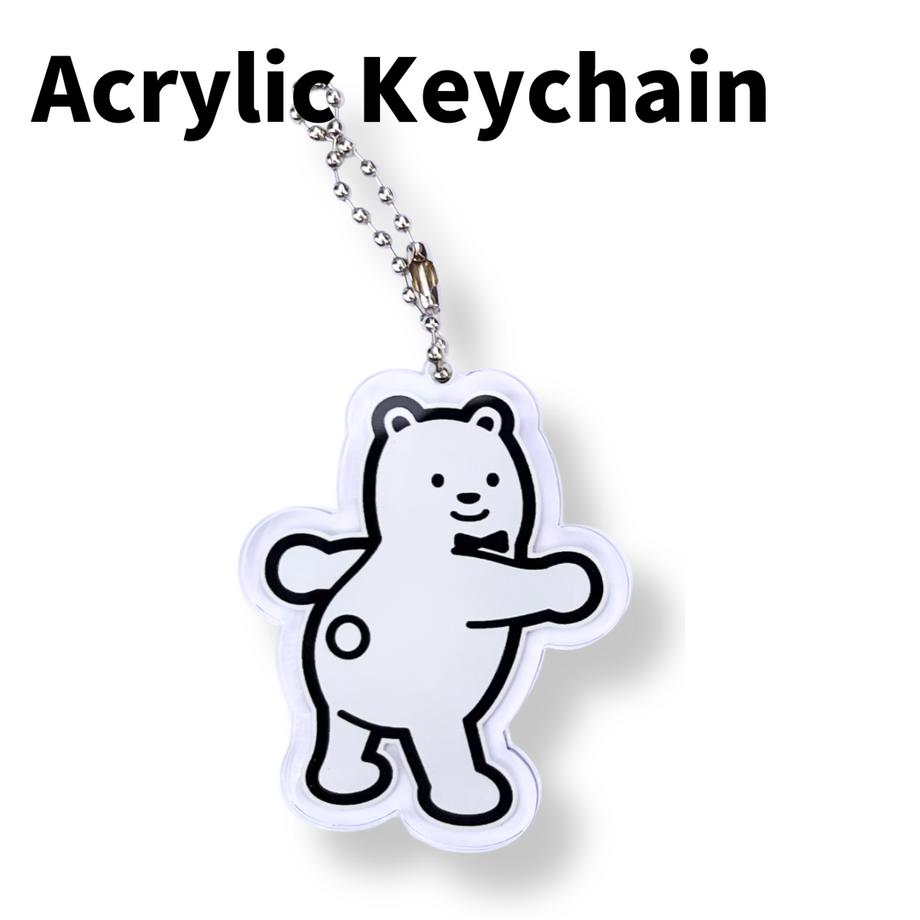 アクリルキーホルダー～ふりふりビアっくま～