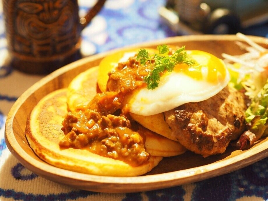ハンバーグのパンケーキ