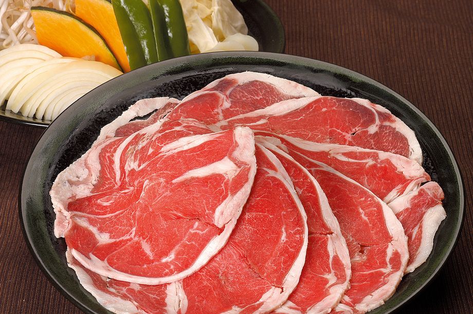 マトン肉ロールジンギスカン　肉150ｇ、野菜セット