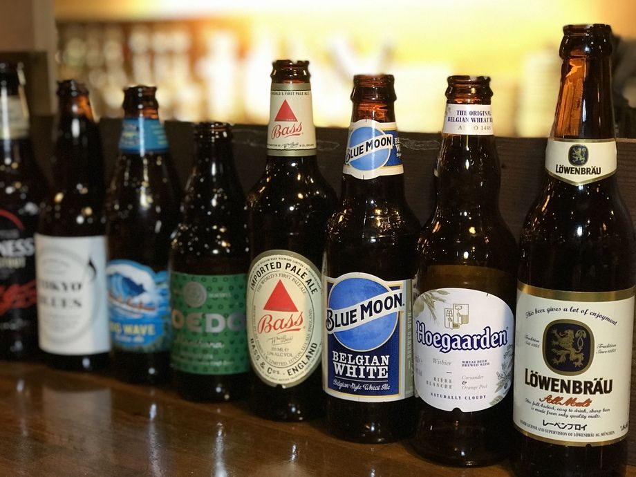 国内外のレアなクラフトビールを瓶などでも40種類以上ご用意しています★