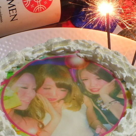 【誕生日・記念日サプライズ】写真プリントケーキ 3000円