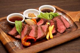 本日のおすすめ黒毛和牛と牛ハラミの２種盛り合わせ