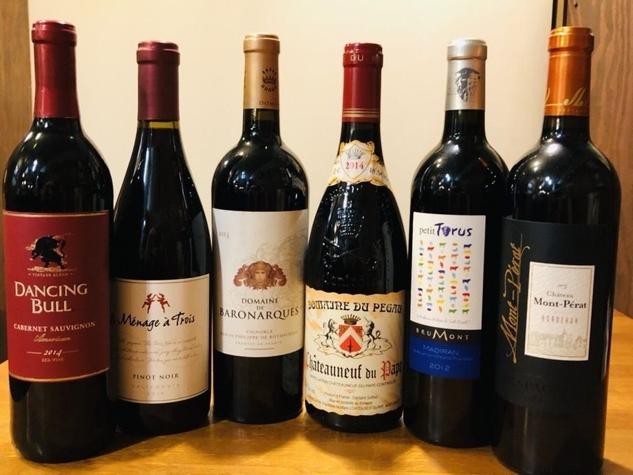 ボトルワイン各種（2600円〜）