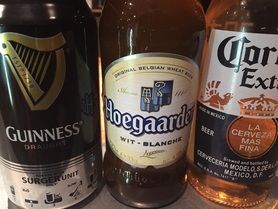 輸入ビール(コロナ、ヒューガルデンホワイト、ギネス）
