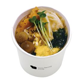 ワンタンとほうれん草の和風かき玉スープ