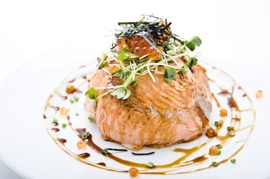サーモンとイクラの親子ライス　テリヤキソース　Salmon and Ikura on Rice 〜teriyaki sauce〜
