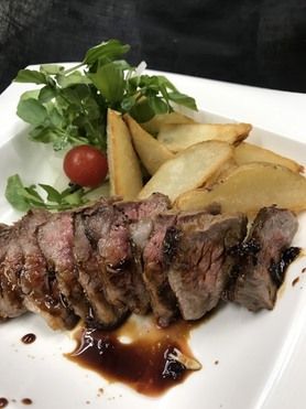 和牛ランプステーキ　柚子たまり醤油ソース