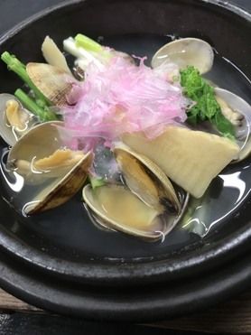 あさりと春野菜の酒蒸し